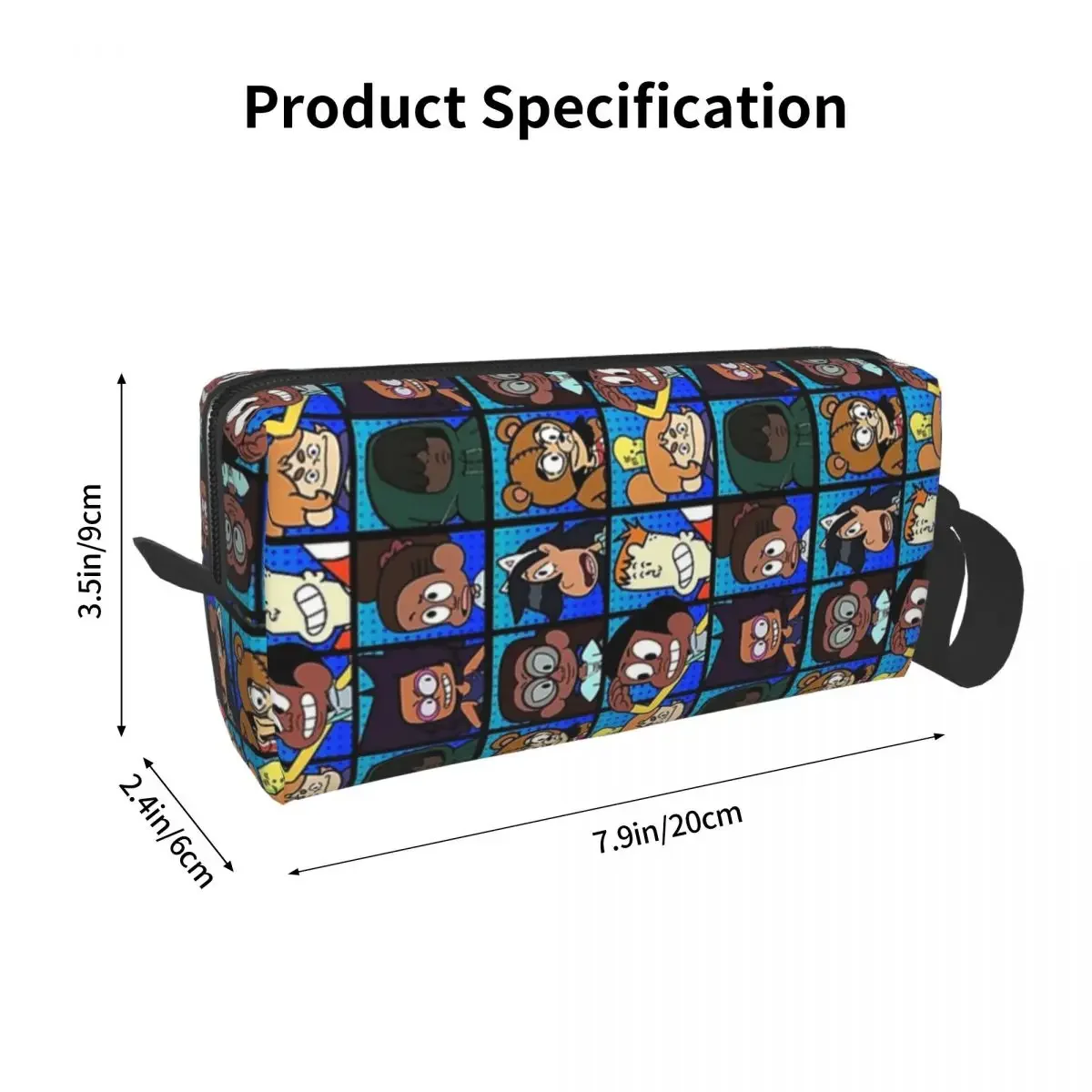 Craig Of The Creek Characters Blue Makeup Bag Cosmetic Dopp Kit Toiletry Cosmetic Bag for Women Beauty Travel Pencil Case