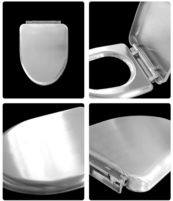 Automatic stainless steel toilet seat manual button toilet seat