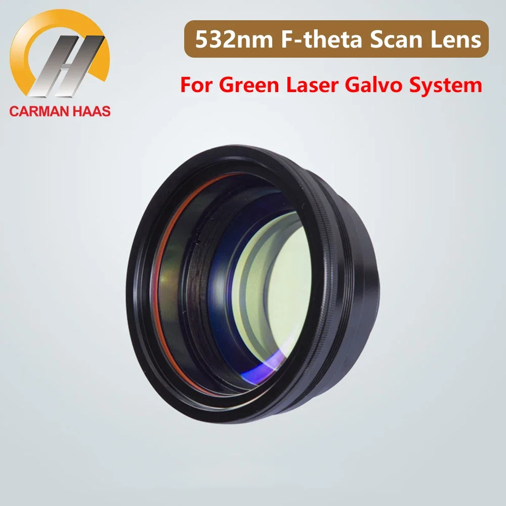 CARMANHAAS 532nm F Theta Lens Fiber Scanner Laser Lenses Scan Lens 70x70mm 110x110mm 220x220mm for Green Laser Marking