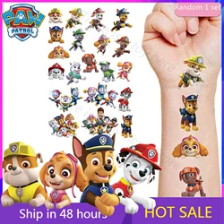 Juguetes De La Patrulla canina para niños y niñas, pegatinas de Anime, etiqueta engomada del tatuaje, regalo de cumpleaños y guardería