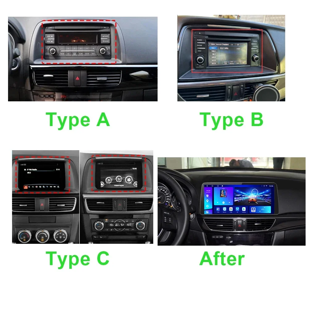 DSP 12,3' QLED CarPlay 12G+256G Carplay Android 15.0 Navigationssystem Auto-Player GPS WIFI Für Mazda 6 Atenza 2013 2014 2015 2016 2017 – Detail 6