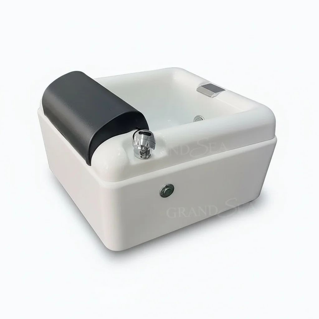 

Acrylic Pedicure Basin, 570x570x330mm Spa Foot Massage Sink, Whirlpool Foot Bath, Fiberglass Freestanding Pedicure Bowl, Home