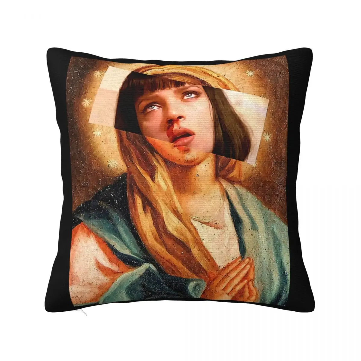 Pulp Fiction Mia Wallace Madonna Printed 9081 2021 Rap Music Designs New Top Cartoon Character Low Price Pillow Case