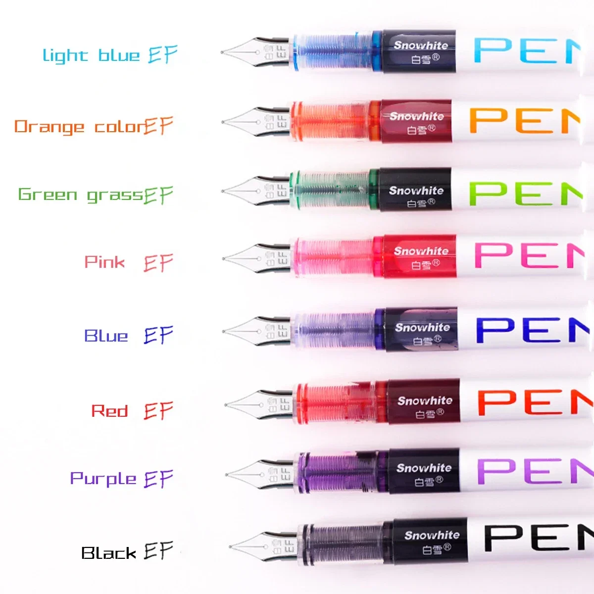 0.5mm F /0.38mm EF Extra Fine Nib Disposable  Classic Fountain Pens For Writing  For Student Office Painting & Creative Projects