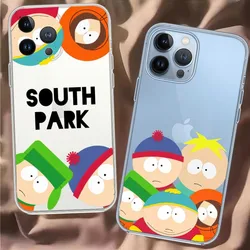 S-South Park Phone Case For iPhone 15 13 14 12 11 Pro MAX XR X SE XS iPhone13 14 Mini