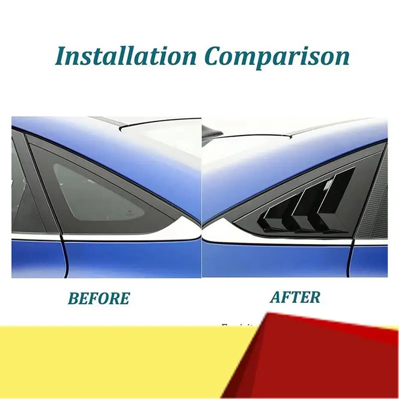 

2X Rear Side Window Quarter Louver Cover For KIA K5 2020 2021 2022-M53K