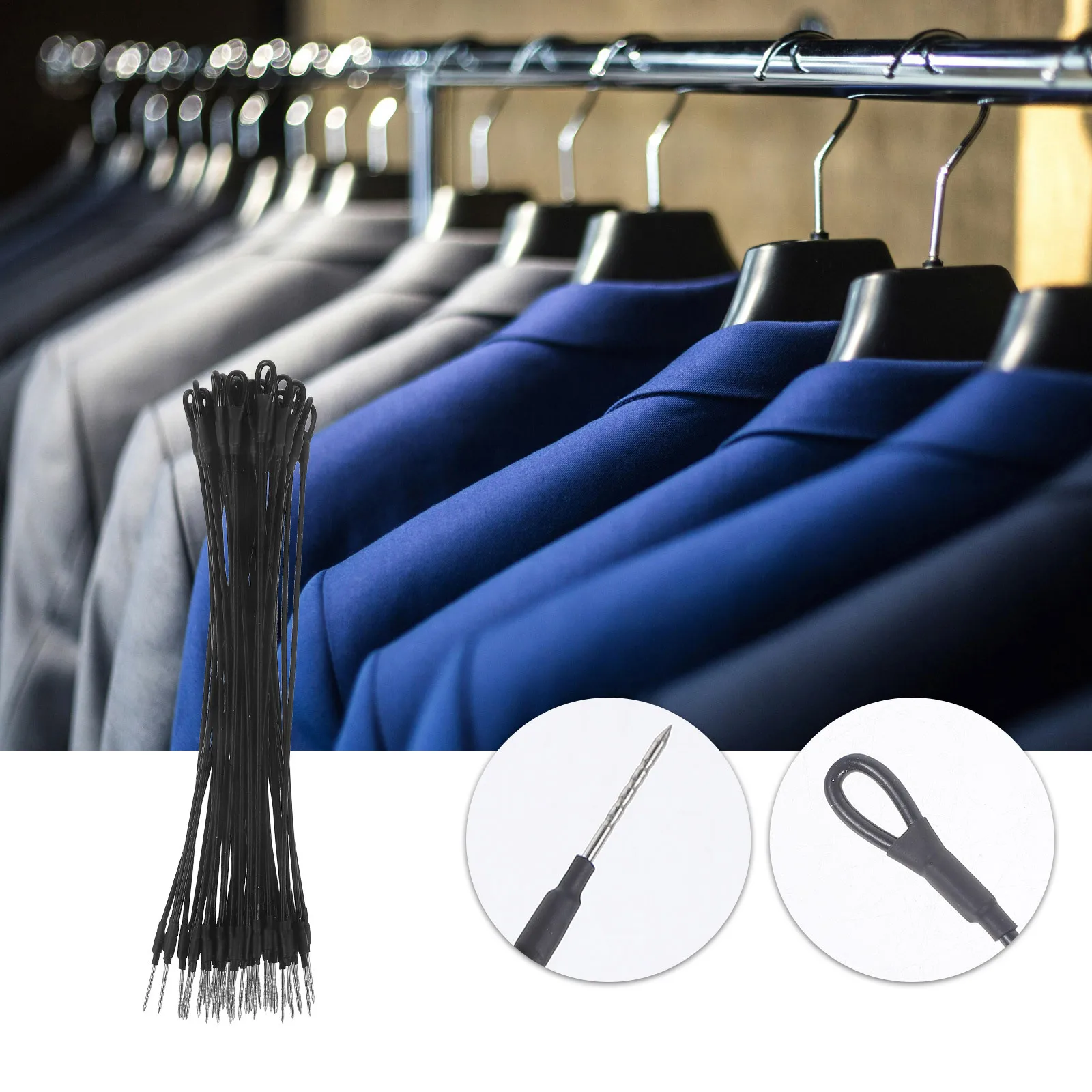

50Pcs Price Tag Tie Ropes Protective String for Apparel Footwear Hats Retail Security Fasteners Retail Supplies