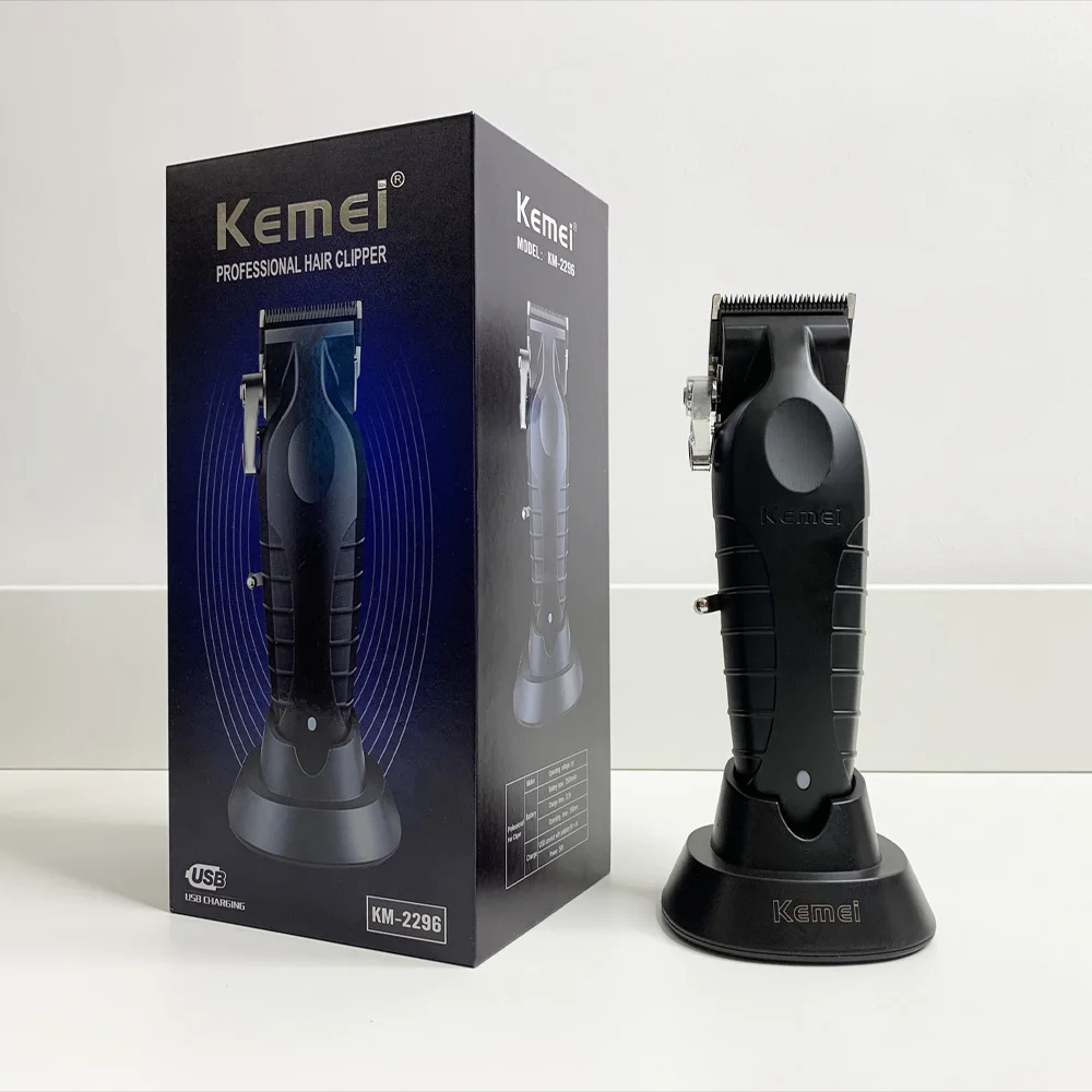 Kemei-المهنية الدقة تتلاشى اللاسلكي كليبرز الشعر ، آلة قطع الشعر ، قابلة للشحن اللحية المتقلب للحلاق ، KM-2996