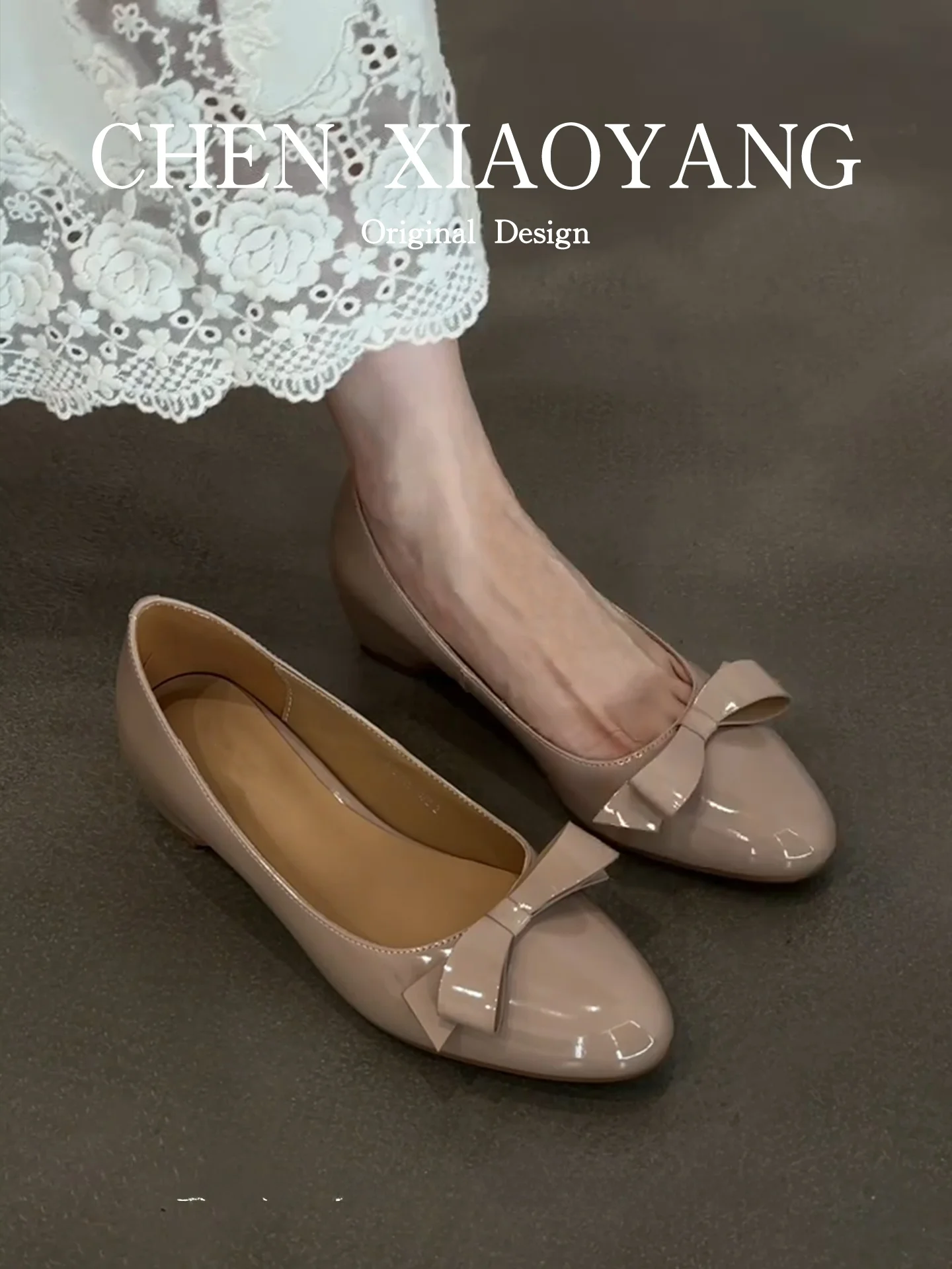 chaussures-mary-jane-en-cuir-d'agneau-a-bout-rond-pour-femmes-style-ballerine-a-enfiler-avec-nœud-decontractees-et-tendance