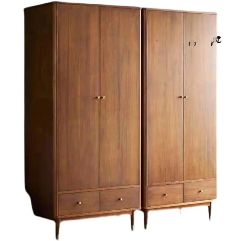 

Nordic Solid Wood Wardrobe Combination Sliding Door Overall Multifunctional Wardrobe Simple Modern Storage