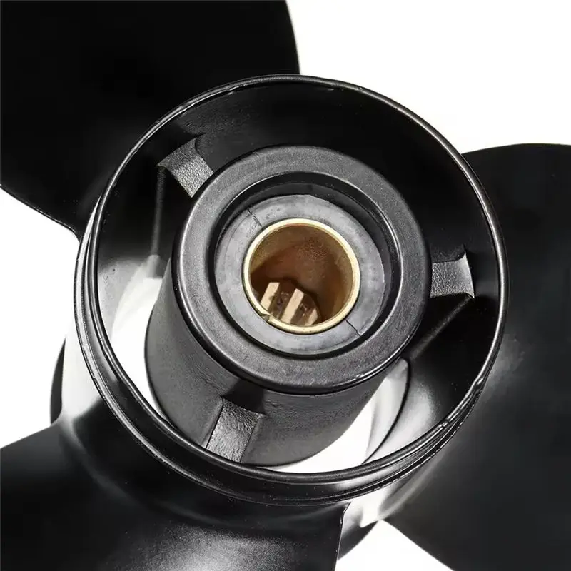 Durable For 20-30HP 58100-96420-019 10 1/4 X 11 Boat Outboard Propeller 10 Spline Tooths R Rotation 3 Blades Black