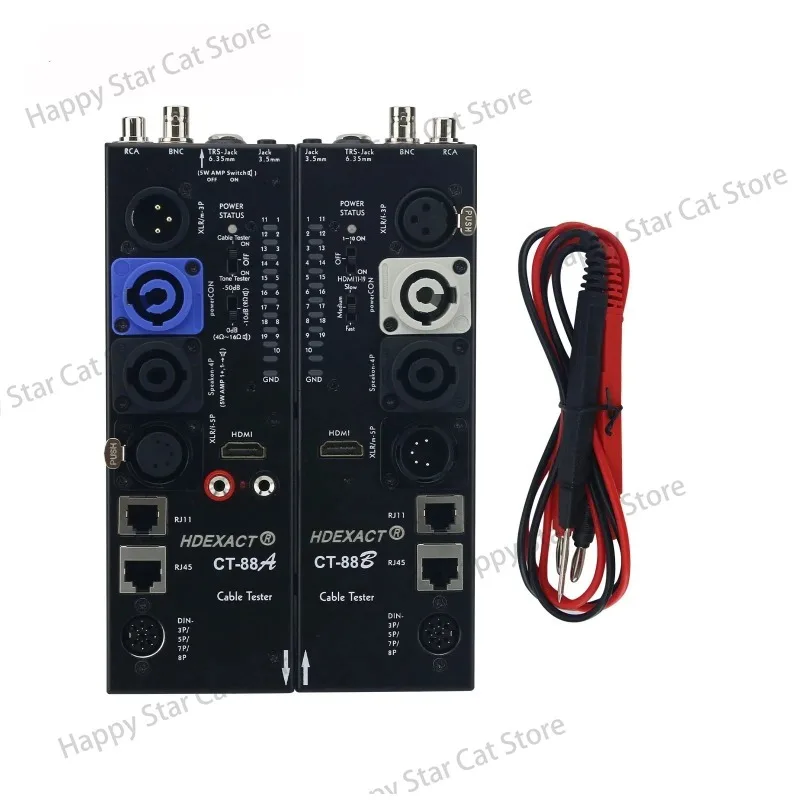 Hdaudio Ct-78(a)/ct-88a Sender & Ct-78(b) /ct-88b Receiver Audio / Rj45 Cable Tester Kit For 16 Types Including Type-c