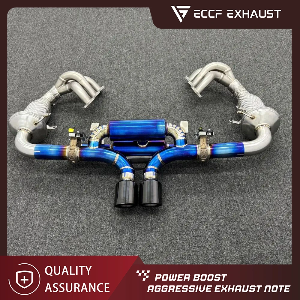 

ECCF Titanium Full Exhaust System for Porsche 992 GT3 With Downpipe And Headers Sporty Sound Easy Installation