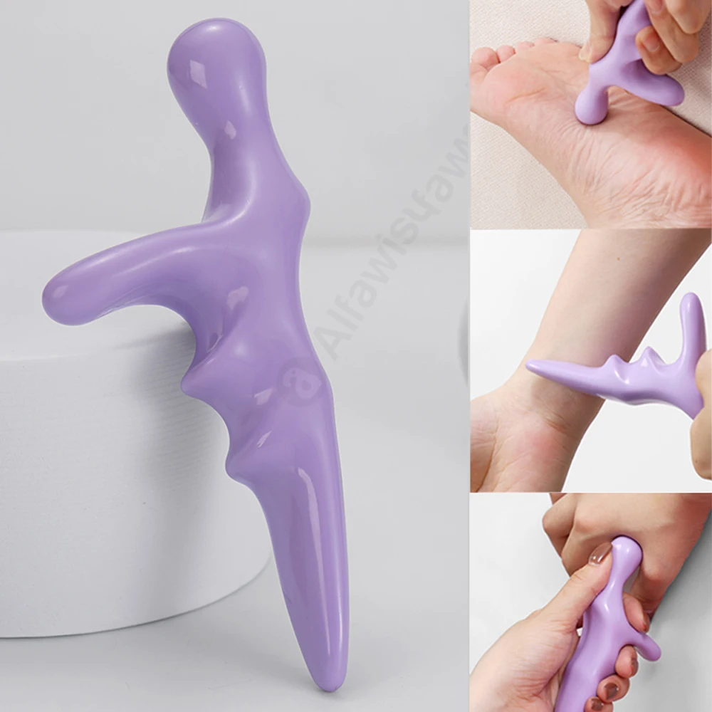 T-shaped Shiatsu Massager Manual Trigger Point Massage Tool Fitness Exercise Relaxation Tight Muscles Promotes Blood Circulation
