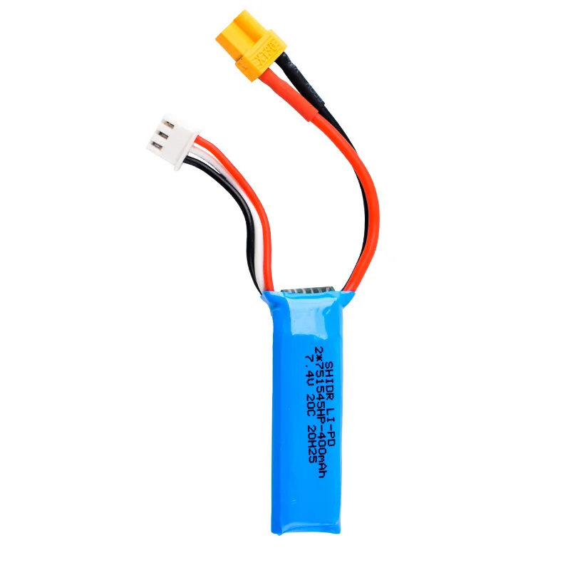 High Capacity 2S 7.4V 400mAh 20C Lipo Battery For BETAFPV LiteRadio 2 SE RC Transmitter Radio Parts 7.4V Battery With XT30 Plug