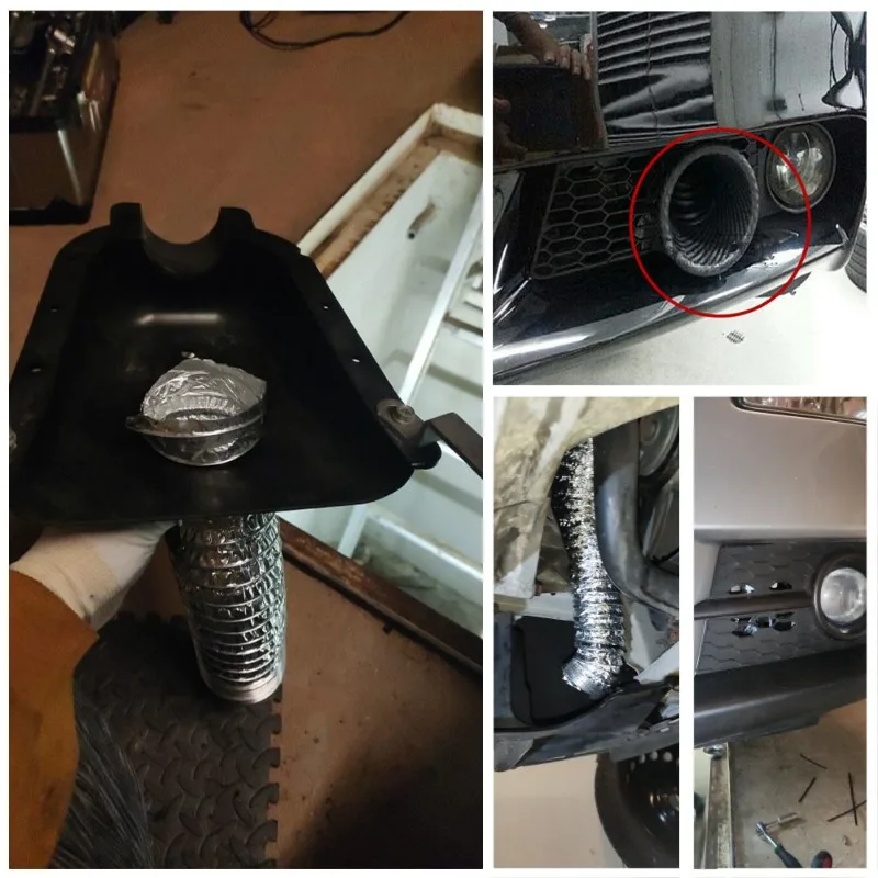 العالمي سيارة مدخل هواء الأنابيب خرطوم عدة للمصد الأمامي توربو رام الهواء كفاءة الهواء البارد أداء المحرك ترقية Abs Mod