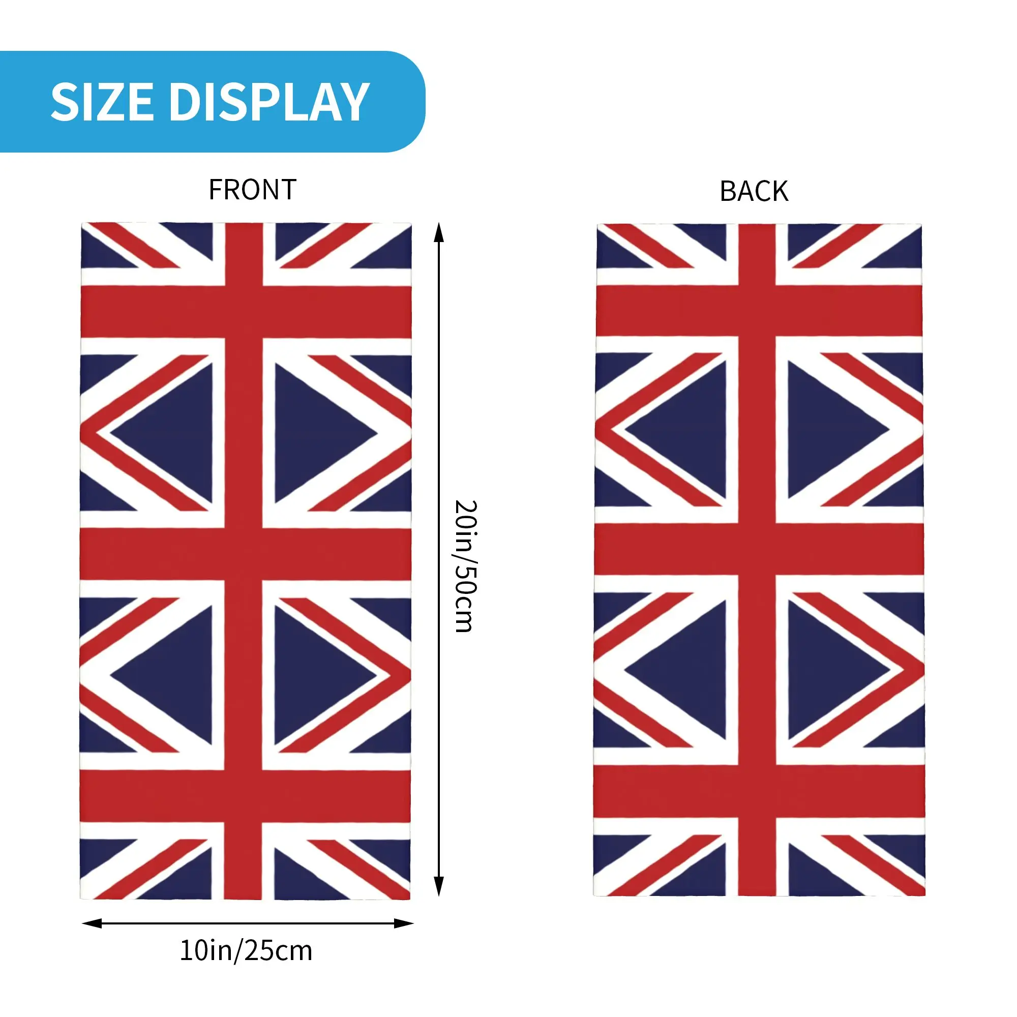 Custom Union Jack Flag of the UK Bandana Winter Neck Warmer Women Windproof Wrap Face Scarf for Hiking  Gaiter Headband