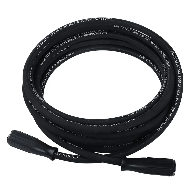 5/16 Inch 33 FT 4350 PSI 30 MPA High Pressure Rubber Hose Copper Stainless Steel High Pressure Cleaning Hose
