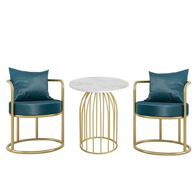 

Internet celebrity balcony small table and chairs, leisure chair three-piece tea table and chair combination