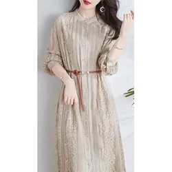 Mulberry Silk Dress for Women, Heavyweight Silk, New Chinese Style, Summer Dress, D4104, 2024