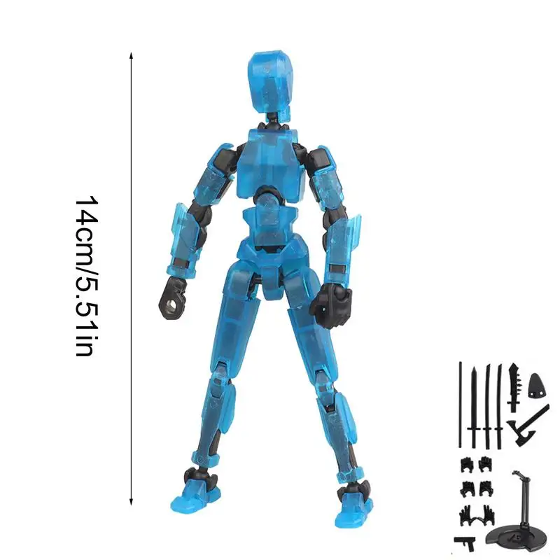 Multi-Joint Mobile Robot for Kids Fans, Action Figure Ornamento, Impressão 3D, Corpo Inteiro, Decoração Desktop