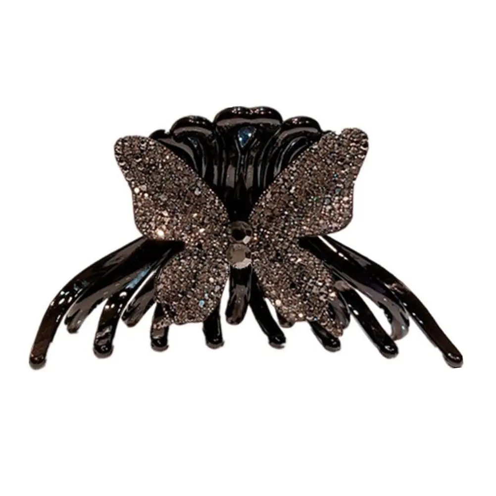 

Заколка-краб для волос с бантом-бабочкой, 1 шт., для женщин, изысканная, блестящая, акриловая, для повседневного использования и вечеринок, модный аксессуар для волос