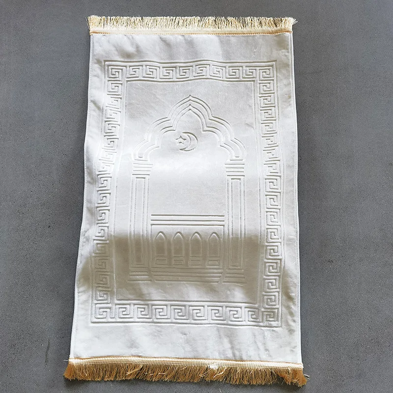 Gebedskleed woonkamer gebedsmat 70*110cm moslim islamitisch gebedskleed, tapijtmat, knielende polymat met vintage patroon, kwastje