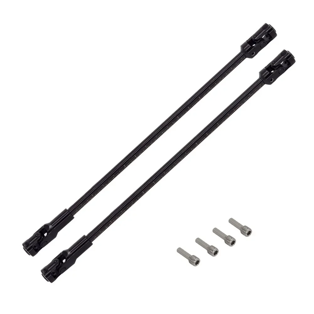 スチール製68-229mmカットトゥレングスドライブシャフトユニバーサルジョイントドライブシャフト、1/10 RCクローラーLCGリグ、スポーツスケーラー、キャプラSCX10 Pro用