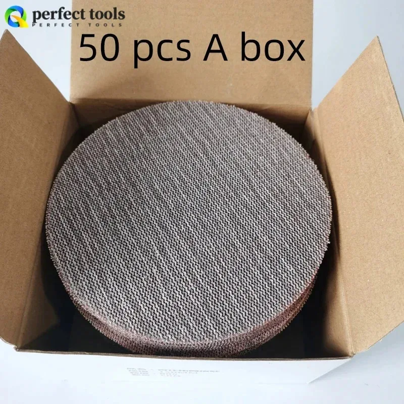 6 นิ้ว 150 มม.ตาข่ายแห้งทรายรถอะตอม Ash Putty ขัดรอบ Self-กาว Flocking เหมาะสําหรับ MIRKA กระดาษทรายนิวเมติก