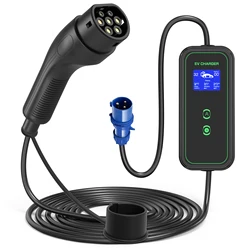 Portable Ev Charger  3.5KW 7KW  Type 2  1 GBT Electric Car Fast  with Adjustable Current 16A 32A 40A