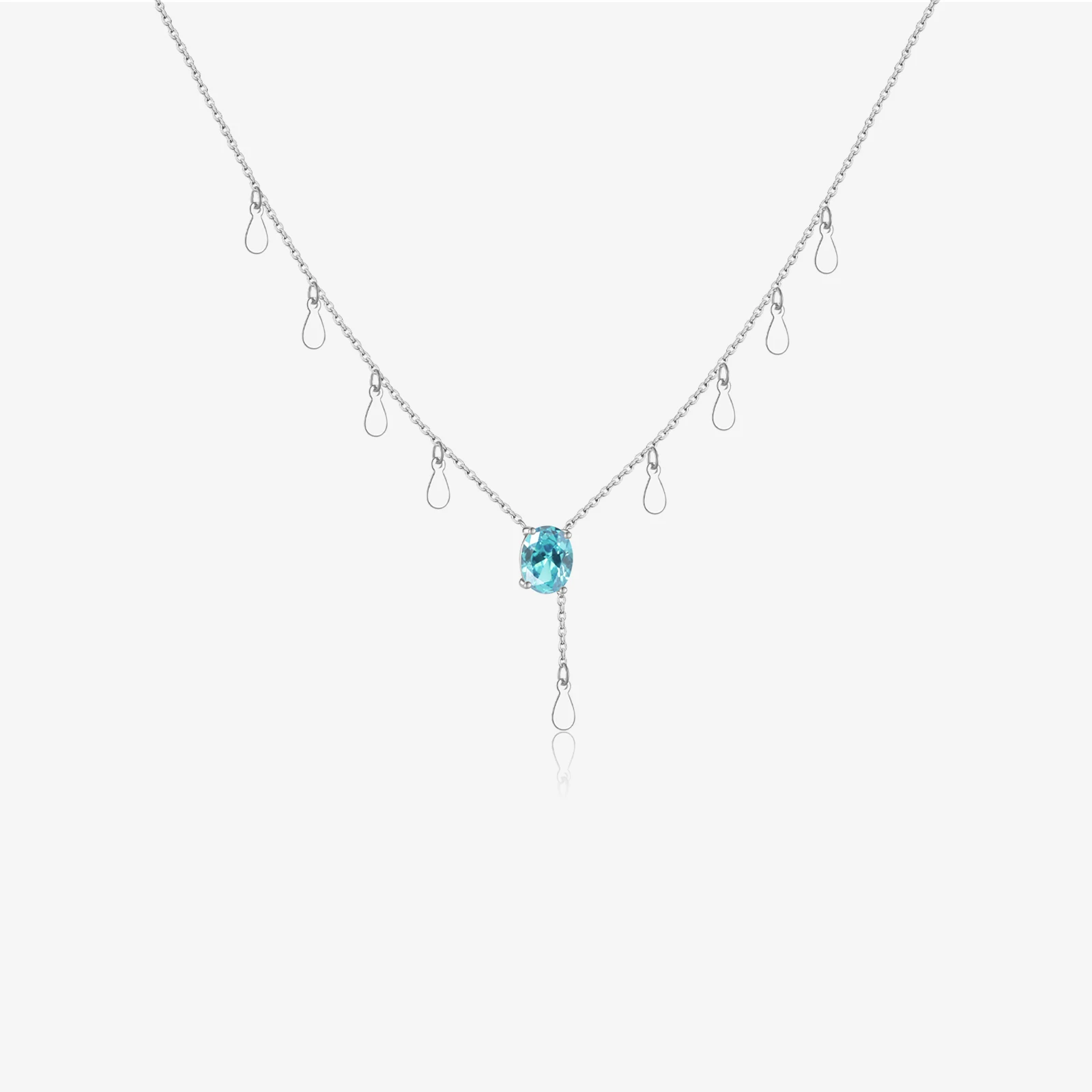 VEWANT Women New 925 Sterling Silver Blue Zircon Long Chain Adjustable Necklace 2024 Fine Luxury Choker Women Jewelry