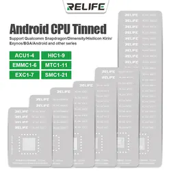 RELIFE RL-044 58PCS Chip Planting Tin Steel Mesh Set for Android Qualcomm Snapdragon Dimensity HiSilicon BGA Reballing Stencil