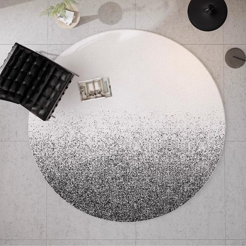 

Modern Minimalist Round Rug – Thick Plush Soft Bedside Mat for Bedroom, Living Room & Study, Fluffy Home Decor