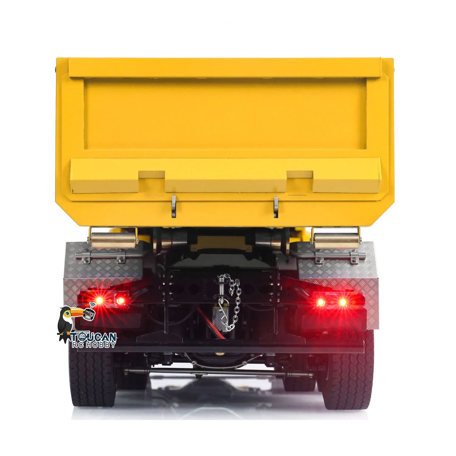 Toys Metal 8x8 1/14 RC Hydraulic Roll On off Full Dumper Truck Controlled Light Sound 3 Speed Transmission Dumper Tipper Cars