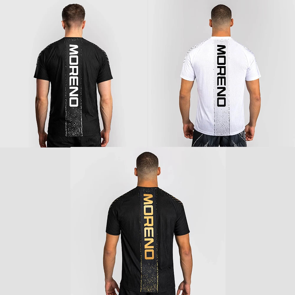 UFC 323 جديد براندون مورينو القتال ليلة المشي جيرسي الرجال MMA الملاكمة التدريب قميص المتضخم تنفس التجفيف السريع #1