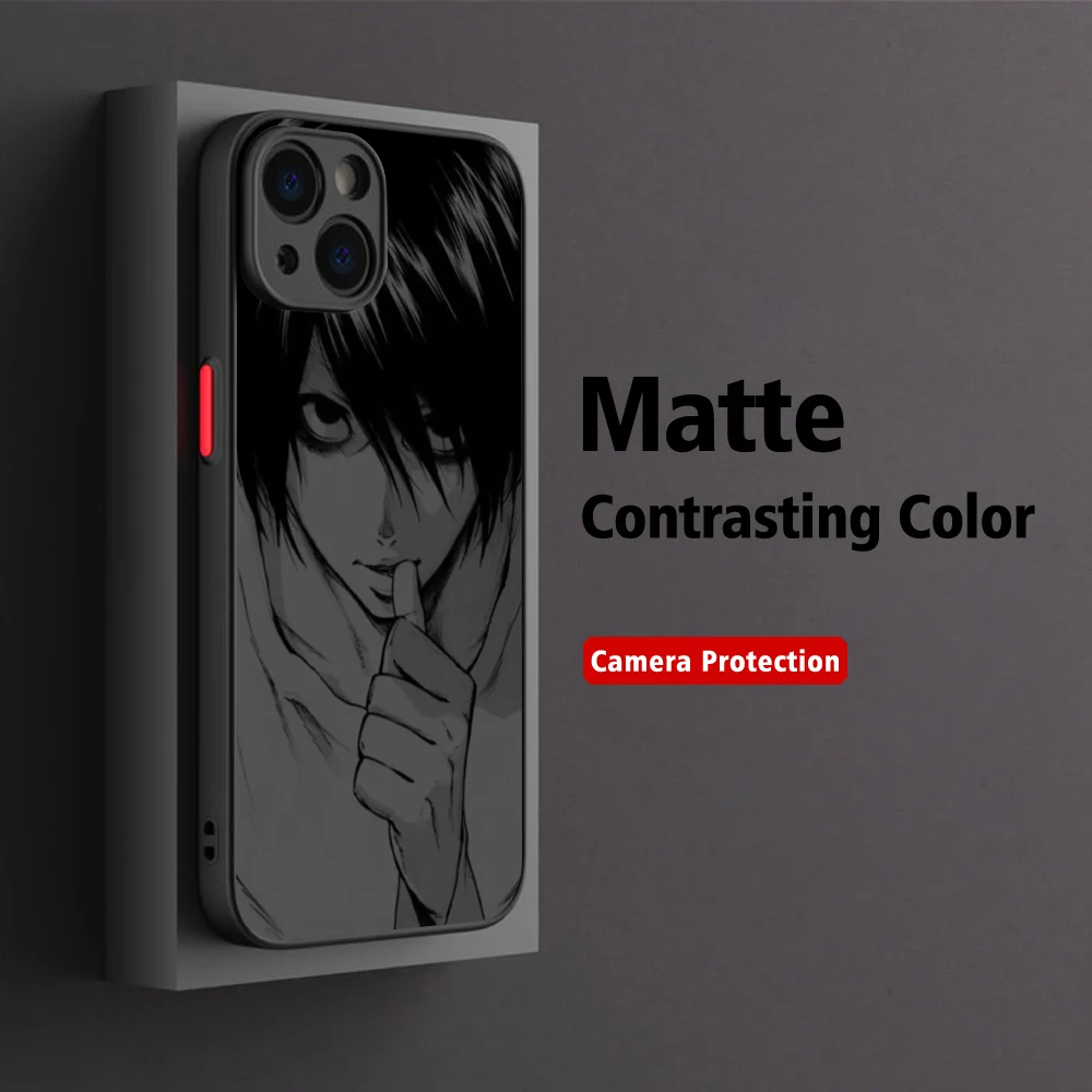 Anime Death Note Phone Case For iPhone 15 14 13 12 11 Mini Pro Max X XR XSMax 7 8 Plus Matte Transparent Back Cover