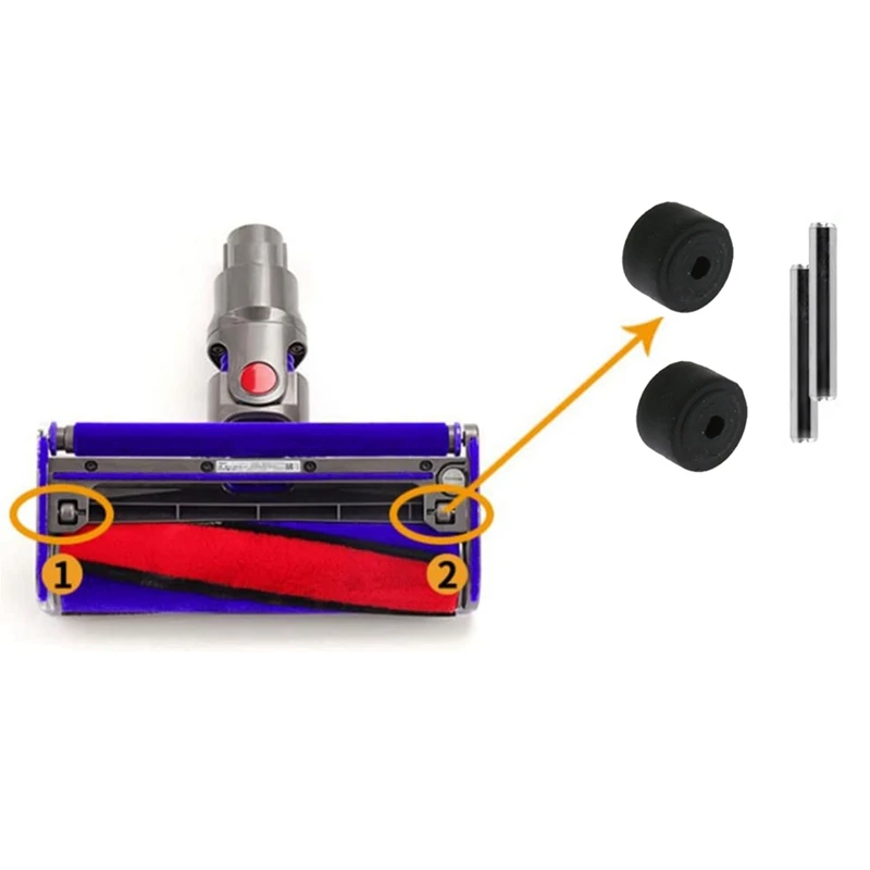 2-częściowe osie i głowice rolkowe Małe kółka wału zamiennik do odkurzaczy Dyson V6 V7 V8 V10 V11 Części