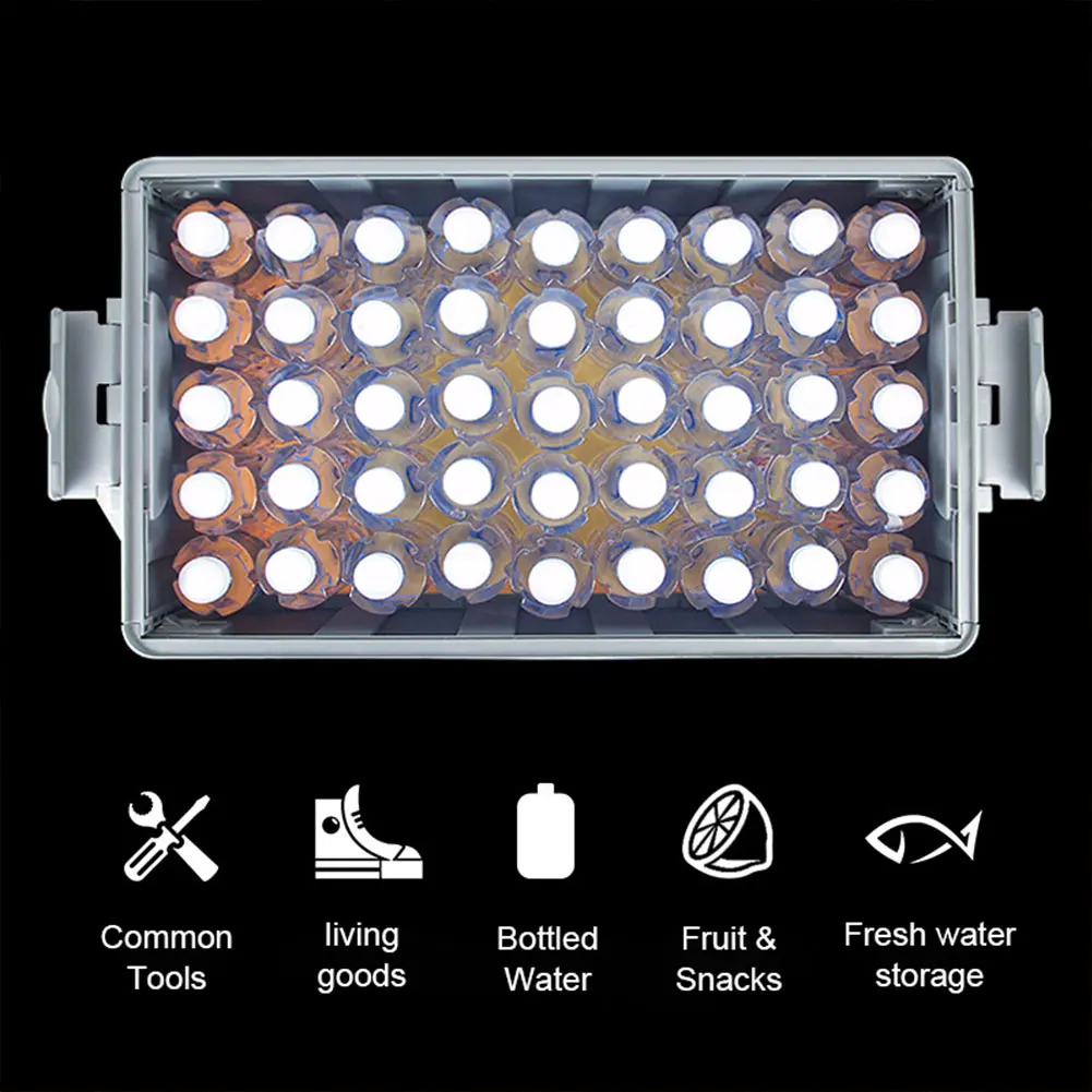 

Портативный складной контейнер для хранения 60 л с крышкой и ручками, органайзер для багажника автомобиля, складной ящик для хранения, автомобильные аксессуары