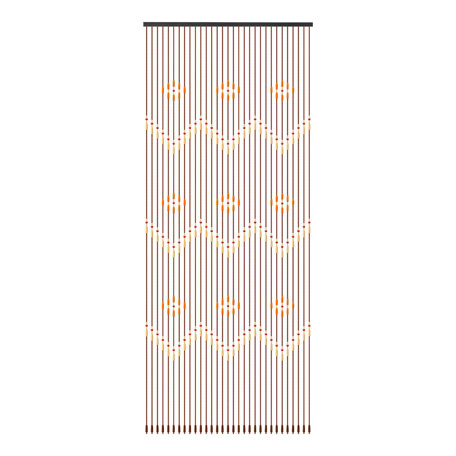 Natural Wood Bamboo Beaded Curtain 32 Lines Handmake Curtain Perfect for Porches and Doors