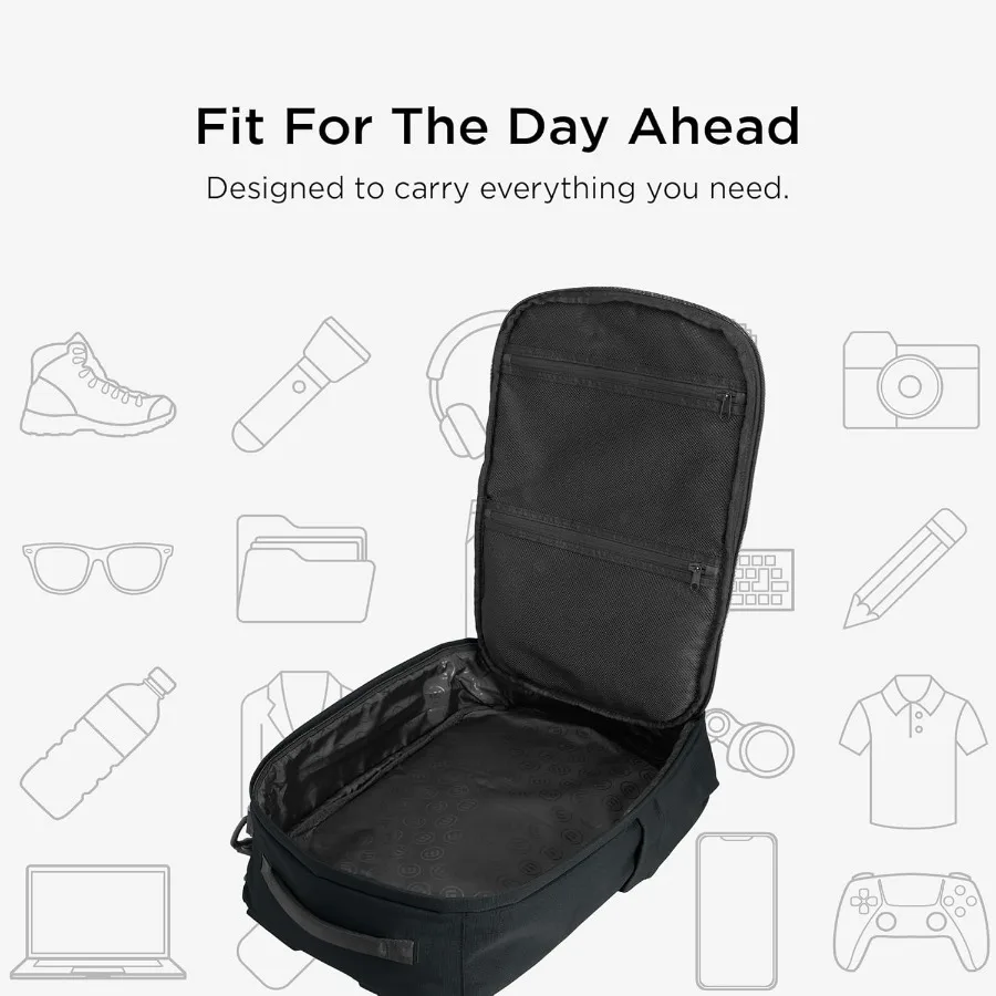 حقيبة ظهر/حقيبة سفر قابلة للتحويل الجانبي من TravisMathew مع حجرة كمبيوتر محمول وأكمام عربة باللون الأسود #6