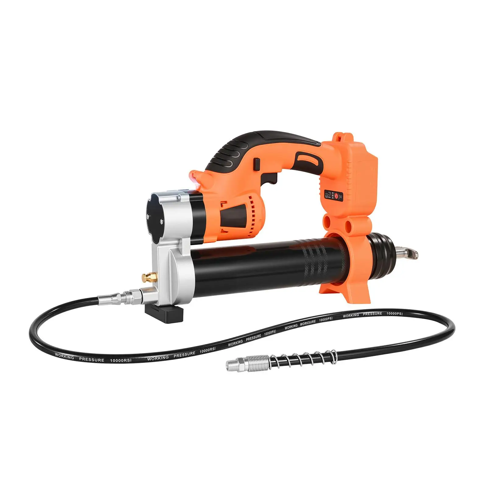 Cordless Electric Grease Gun 8000 PSI Max Pressure with Light and 35.4 Inch Hose Compatible with 18V Batteries for Vehicle and Machine Lubrication Tool Only