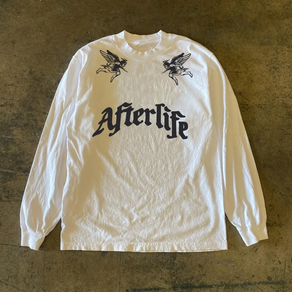 ヘビーウェイト-ピュアコットン-長袖-tシャツ-ユニセックス-ルーズフィット-エンジェルプリント-トップス-by-xiao-chen-s-multi