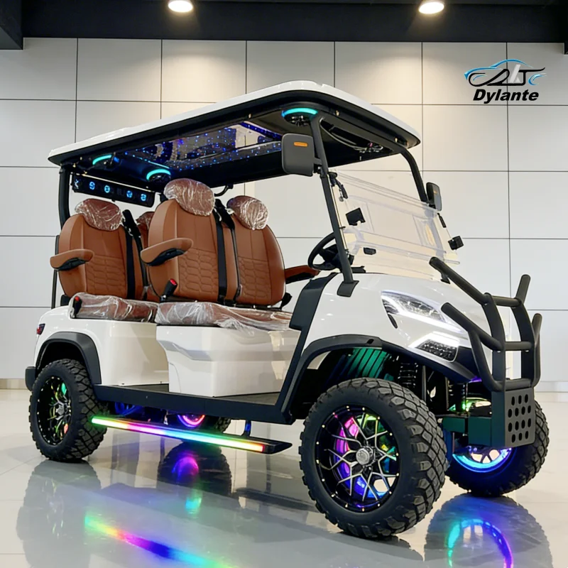 

2026 Новый высококачественный внедорожник 48 В 72 В Электрическая тележка для гольфа 2 4 6-местный внедорожник для гольфа для поля гольф-клуба