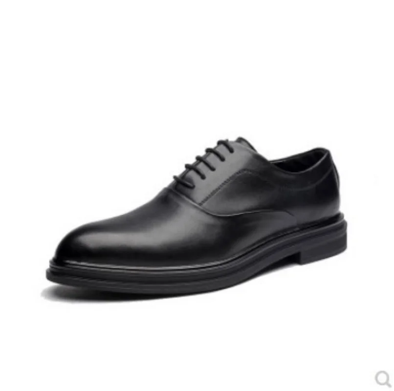 British Pointed Toe Business Leather Shoes Fashion Casual Black Large Size 38-47 Formal Shoes Handsome Office Worker Men's Shoes