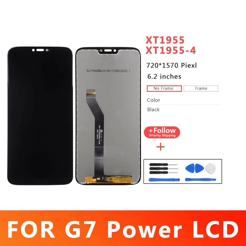 Replacement For Motorola Moto G7 Power Lcd Touch Screen Digitizer Assembly For Moto XT1955 XT1955-4 Screen Replacement