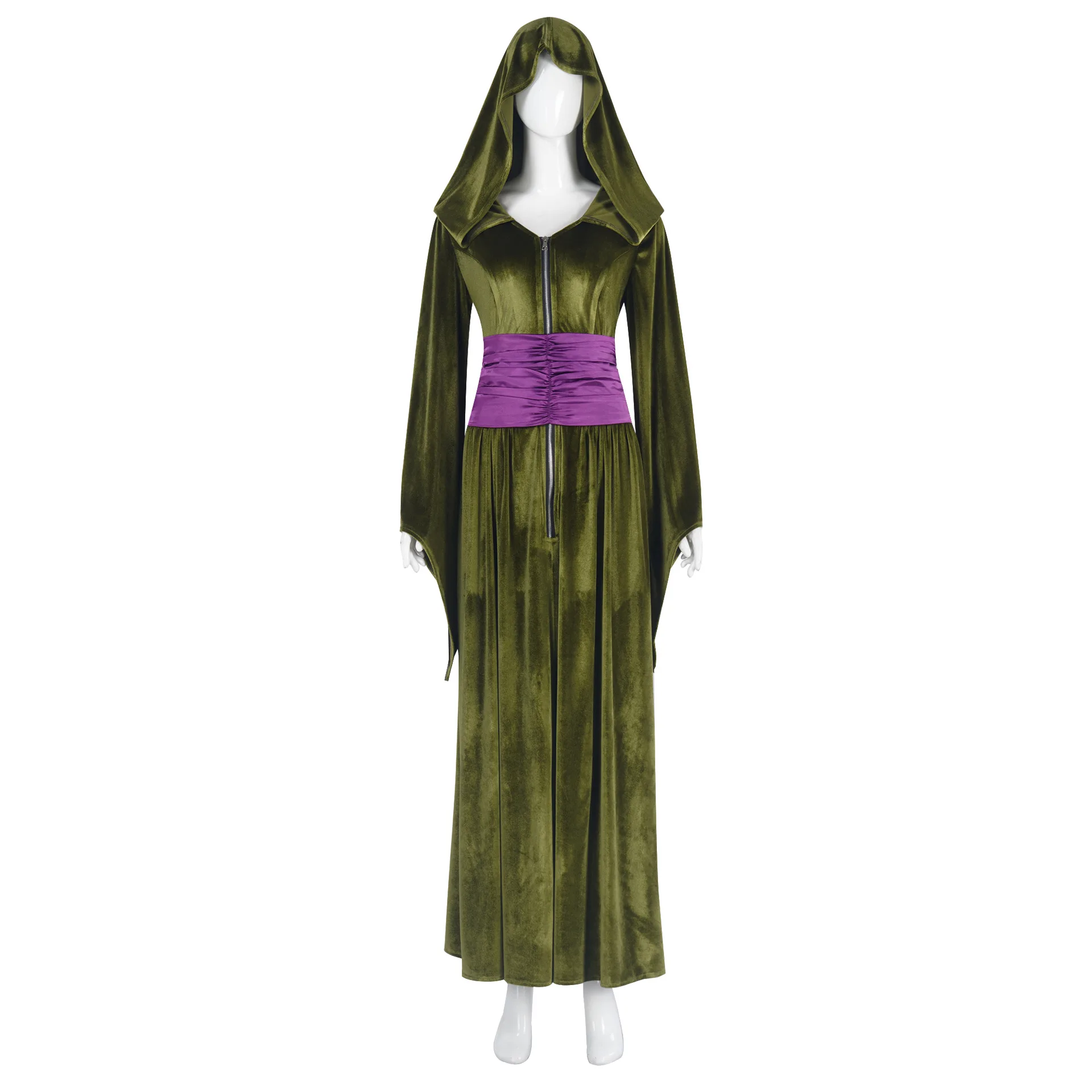 

Cosplay Costume Padme Amidala Dress Green Hooded Clothes Halloween Costume Party Performance Clothing for Adult Women
