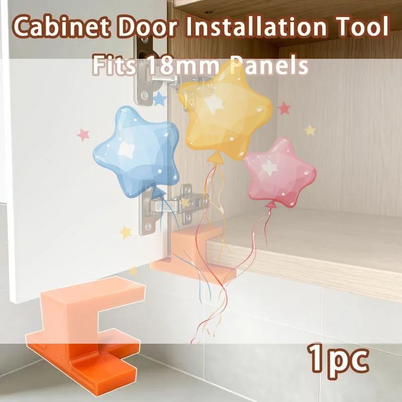 Cabinet Door Installation Jig Woodworking Locator T-Type Corner Bracket 18MM Clamping Tool For Floor Ceiling Cabinets
