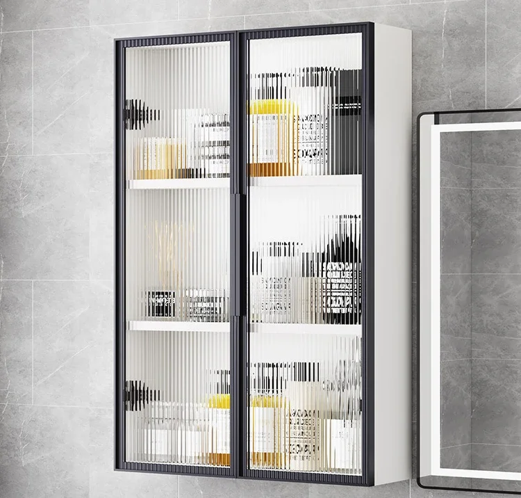 

American wall-mounted toilet storage cabinet bathroom mirror cabinet custom rack toilet toilet high-end wall-mounted bathroom