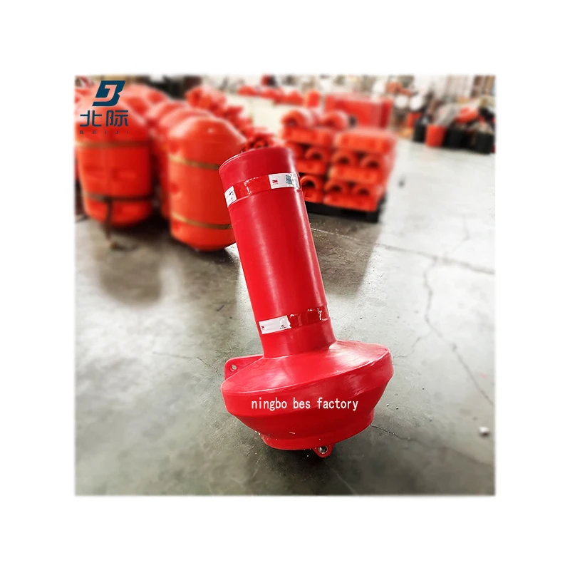 مصنع مخصص 700mm البلاستيك الملاحة العوامة البحرية PE انظر تحذير Ais العوامة علامات مع الضوء #5