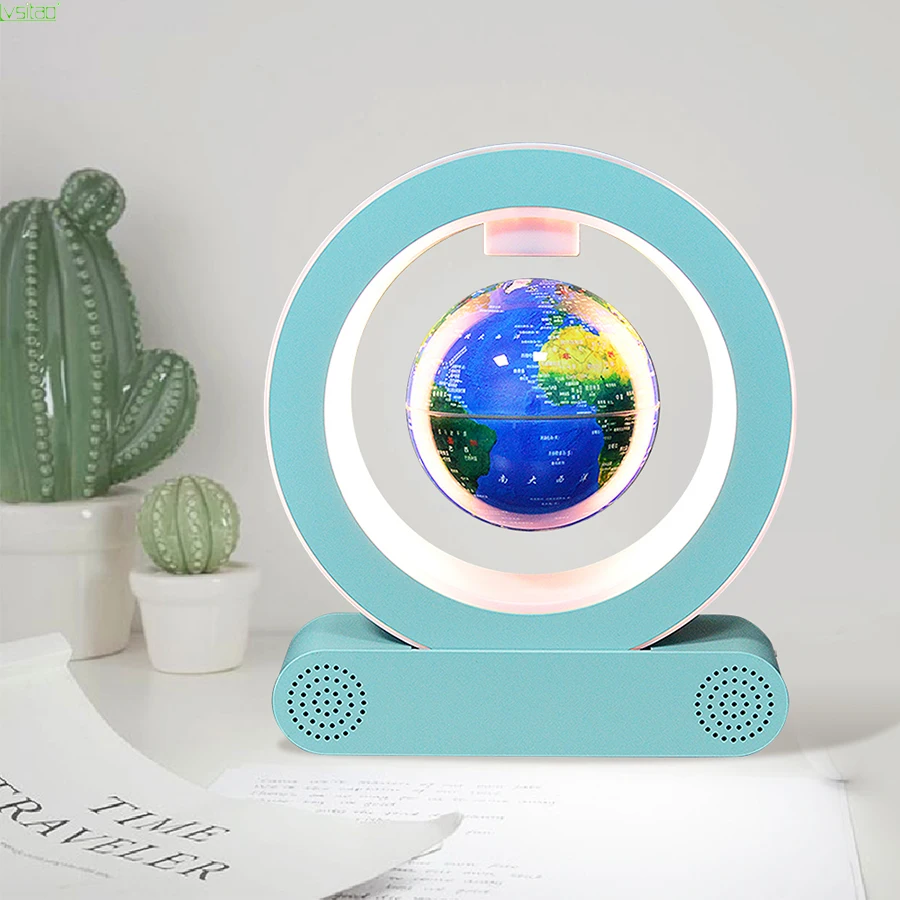 Lámpara de levitación magnética, globo LED flotante giratorio, luces de tierra, Altavoz Bluetooth inalámbrico, regalos de navidad novedosos